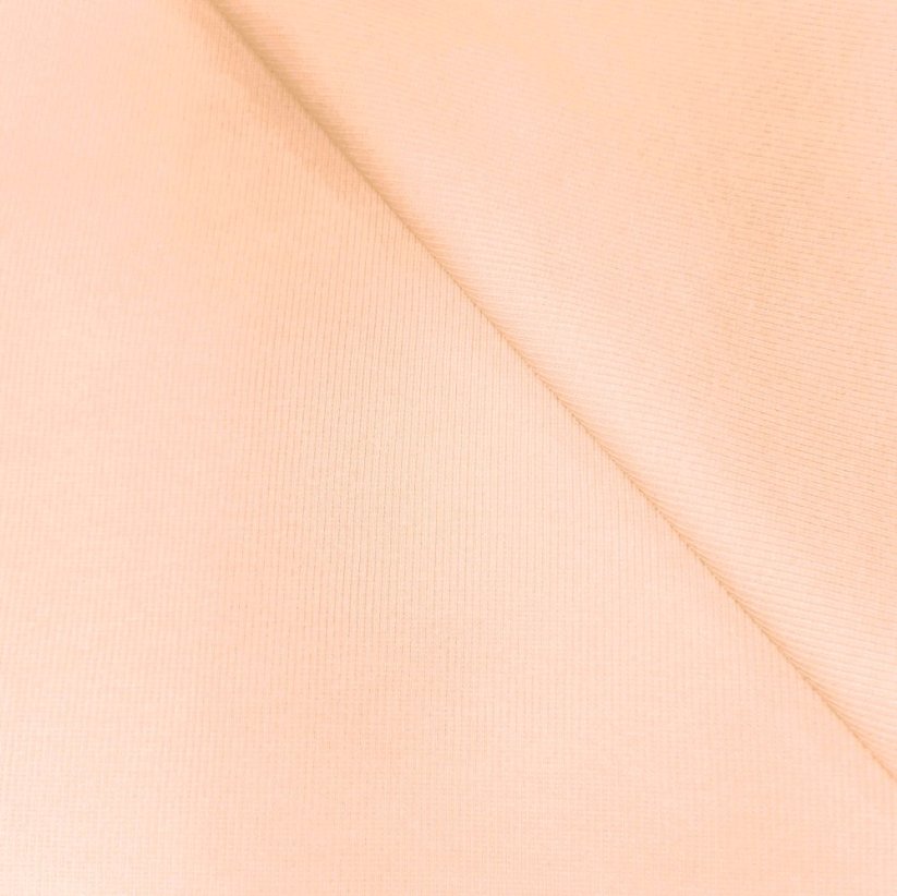 Peach - BAVLNĚNÝ NÁPLET jemně žebrovaný